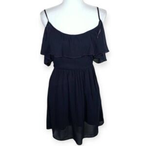 HOLLISTER NAVY COLD SHOULDER DRESS SZ.S EUC